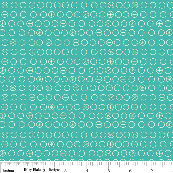 Boy Crazy Circles on Teal by Riley Blake Designs