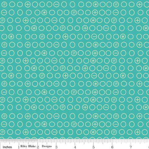 Boy Crazy Circles on Teal by Riley Blake Designs