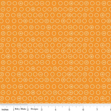 Boy Crazy Circles on Orange by Riley Blake Designs
