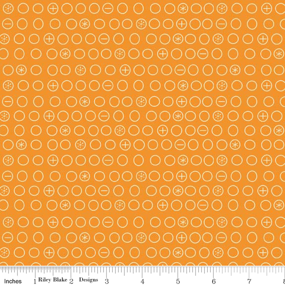 Boy Crazy Circles on Orange by Riley Blake Designs