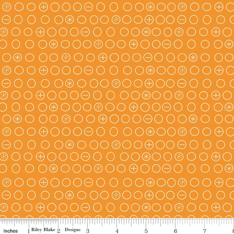 Boy Crazy Circles on Orange by Riley Blake Designs