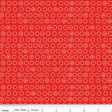 Boy Crazy Circles on Red by Riley Blake Designs