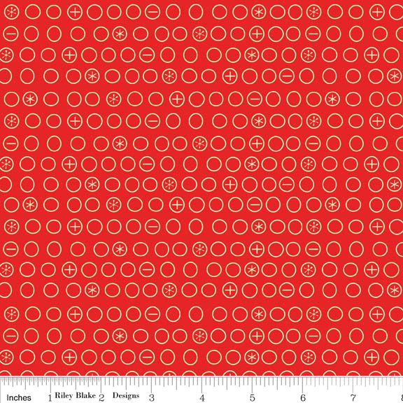 Boy Crazy Circles on Red by Riley Blake Designs