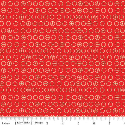 Boy Crazy Circles on Red by Riley Blake Designs