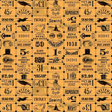 Costume Maker's Ball Ticket Grid Orange