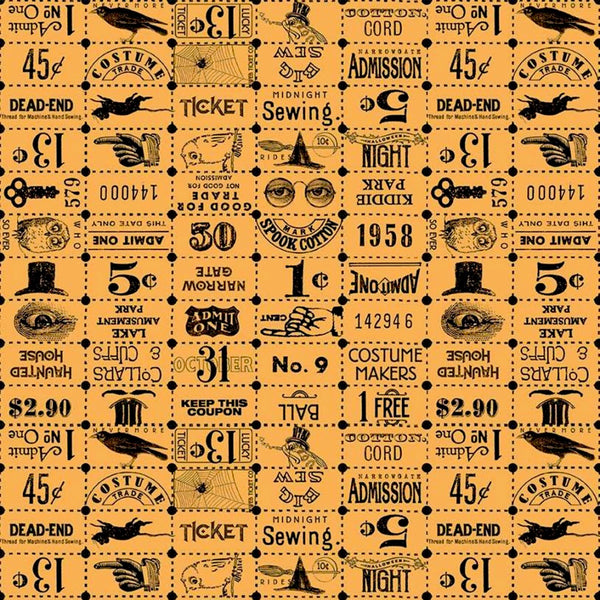 Costume Maker's Ball Ticket Grid Orange
