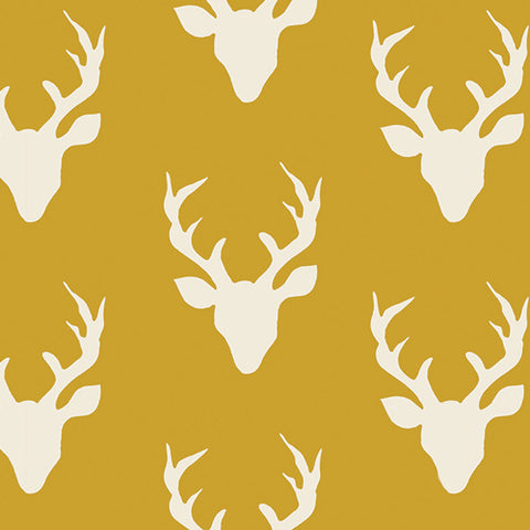 Buck Forest Mustard by Bonnie Christine for Art Gallery Fabrics
