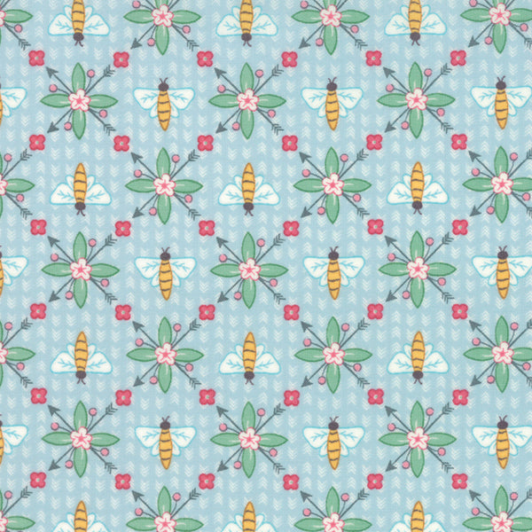 Bumble Berries Bees Sky by The Jungs for Moda Fabrics
