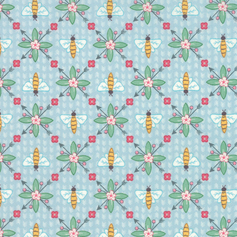 Bumble Berries Bees Sky by The Jungs for Moda Fabrics