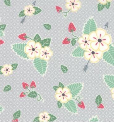 Bumble Berries Strawberry Field in Champagne by The Jungs for Moda Fabrics