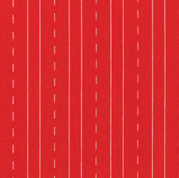 Bungle Jungle Dashed Stationary in Red by Moda Fabrics