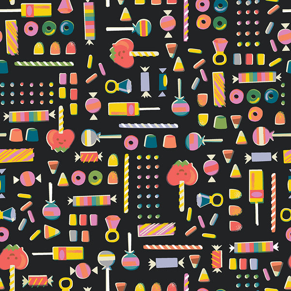 Tiny Treaters Retro Candy in Charcoal by Jill Howarth C10482-CHARCOAL