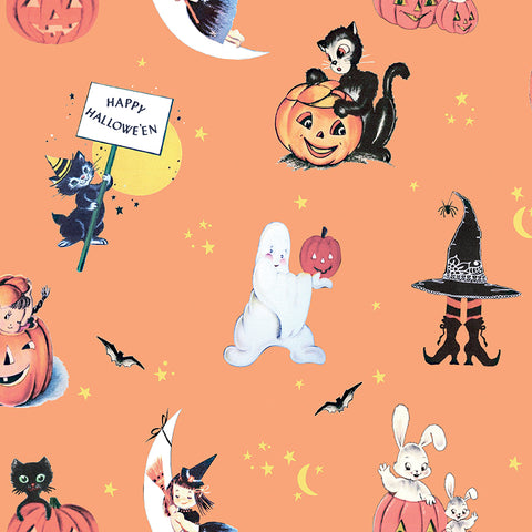 Fright Delight Main in Orange by Lindsay Wilkes C13230