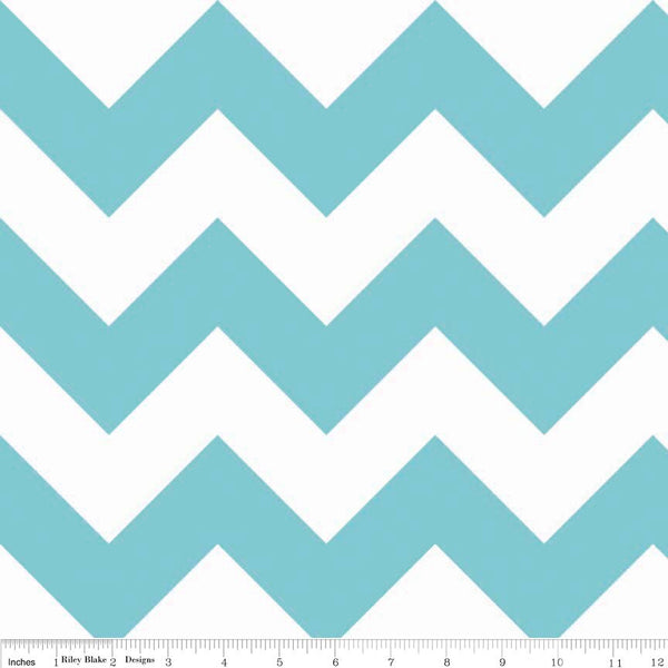 Medium Chevron in Aqua by Riley Blake Designs