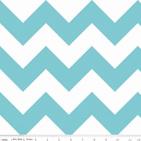 Medium Chevron in Aqua by Riley Blake Designs