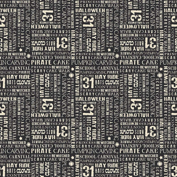 Trick or Treat Words on Black