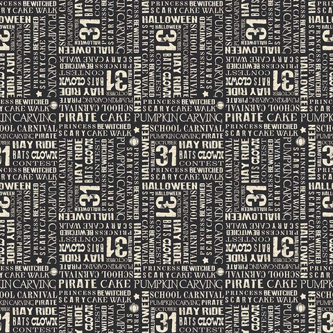 Trick or Treat Words on Black