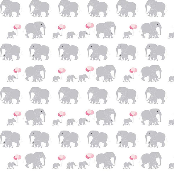 Safari Party Elephants on White by Melissa Mortenson for Riley Blake Designs