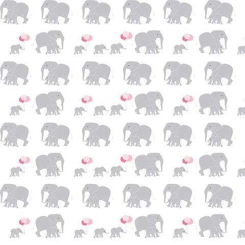 Safari Party Elephants on White by Melissa Mortenson for Riley Blake Designs