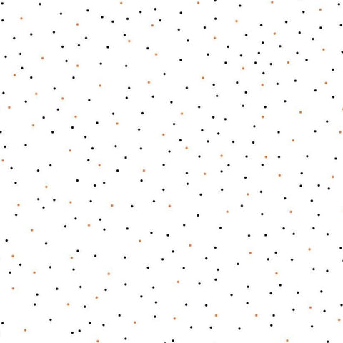 Pin Dot Halloween on White by Lori Holt for Riley Blake Designs