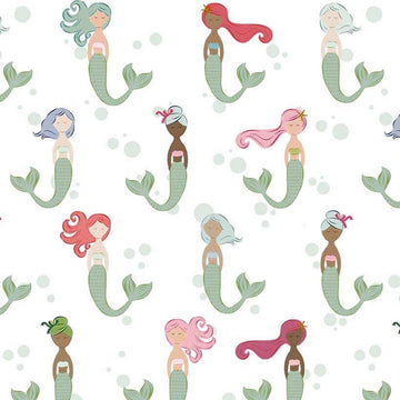 Let's Be Mermaids Main White