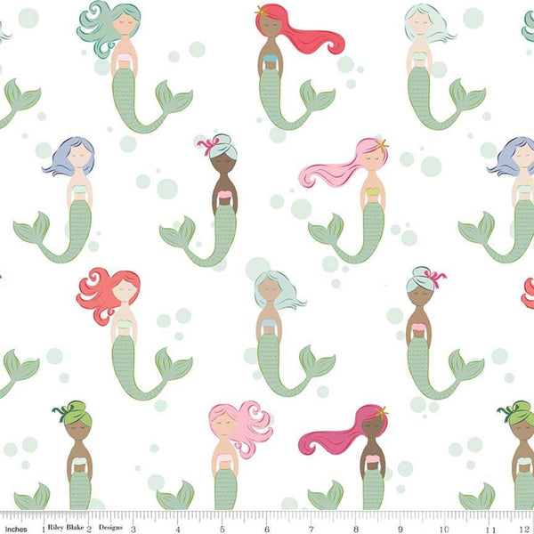 Let's Be Mermaids Main White
