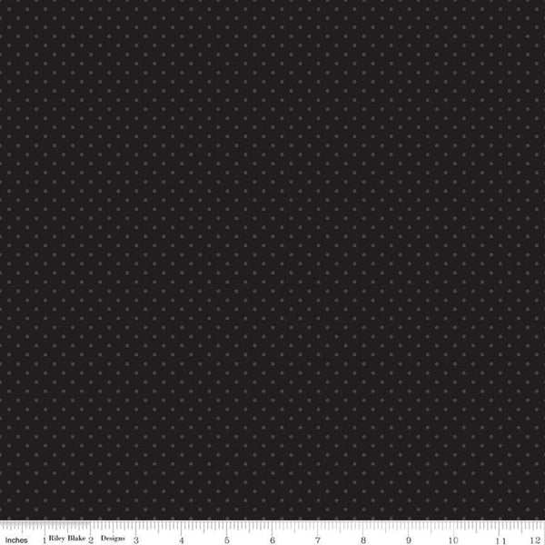 Swiss Dot Tone on Tone Black