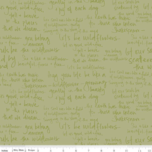 In the Meadow Text Green