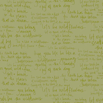 In the Meadow Text Green