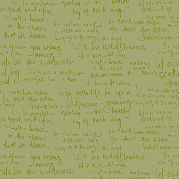 In the Meadow Text Green