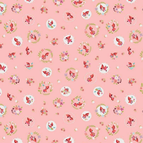 Little Red in the Woods Toss Pink