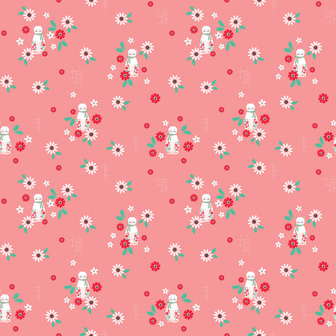 Rose Lane Cat Floral Dark Pink