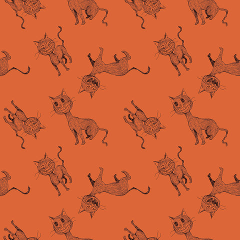 Scaredy Cat Main in Dark Orange by Amanda Niederhauser C9410-DKORANGE