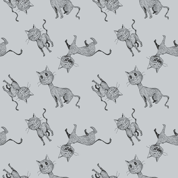 Scaredy Cat Main in Gray by Amanda Niederhauser C9410-GRAY
