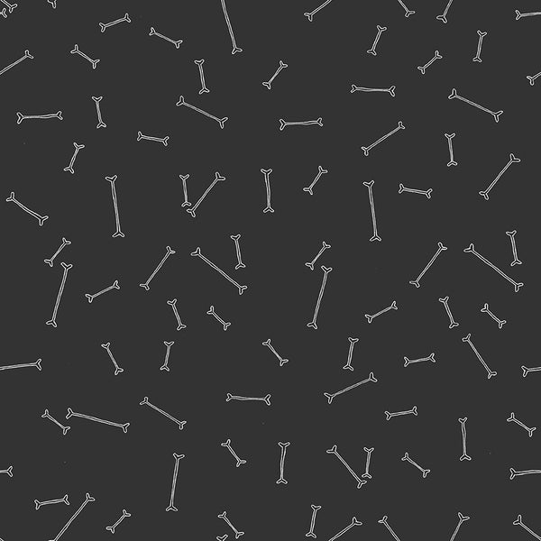 Scaredy Cat Bones in Charcoal by Amanda Niederhauser C9413-CHARCOAL