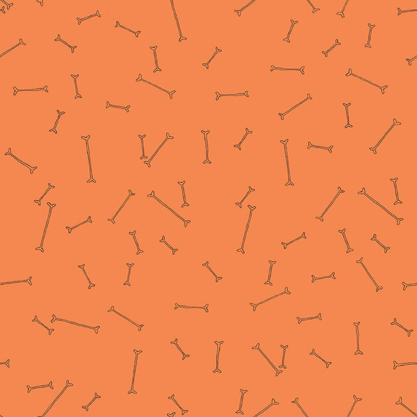 Scaredy Cat Bones in Orange by Amanda Niederhauser C9413-ORANGE