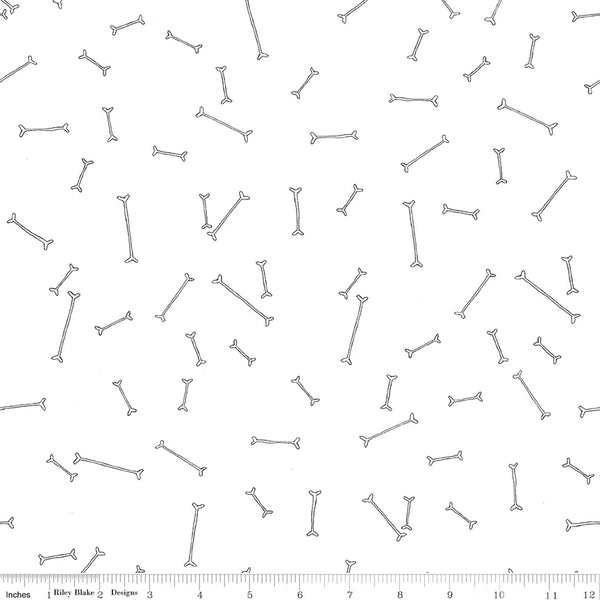 Scaredy Cat Bones in White by Amanda Niederhauser C9413-White