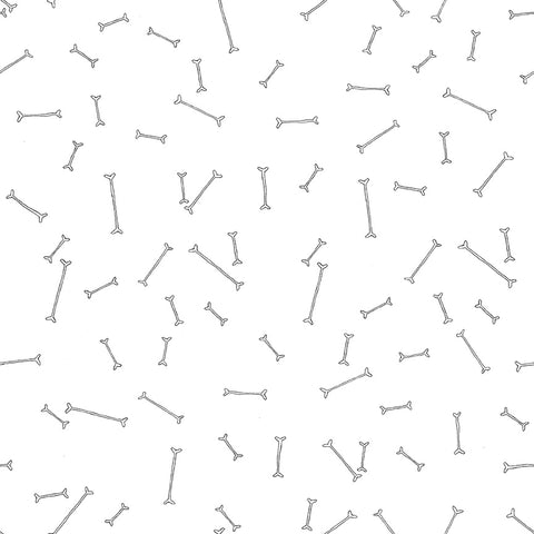 Scaredy Cat Bones in White by Amanda Niederhauser C9413-WHITE