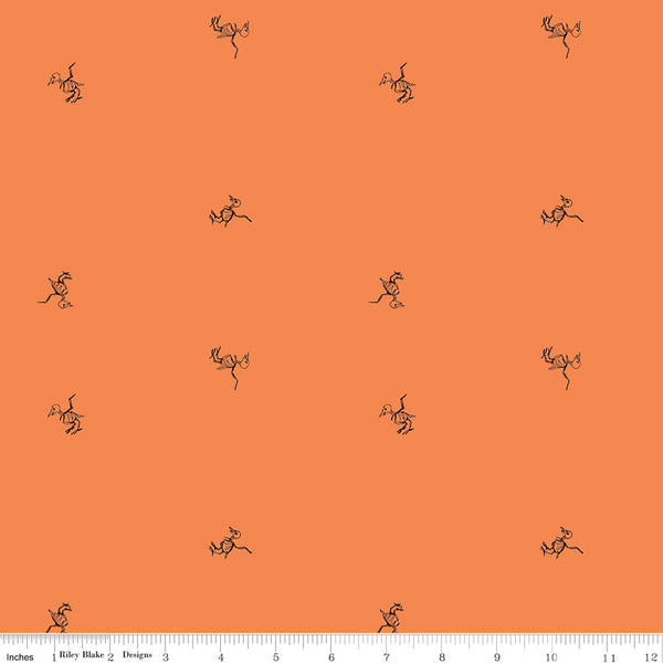 Scaredy Cat BirdBones in Orange by Amanda Niederhauser C9414-Orange