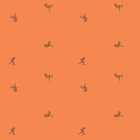 Scaredy Cat BirdBones in Orange by Amanda Niederhauser C9414-ORANGE