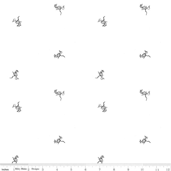 Scaredy Cat BirdBones in White by Amanda Niederhauser C9414-White