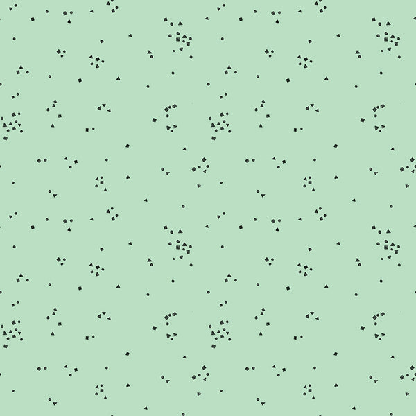 Scaredy Cat Shapes in Mint by Amanda Niederhauser C9415-MINT