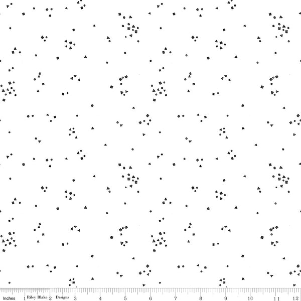 Scaredy Cat Shapes in White by Amanda Niederhauser C9415-White