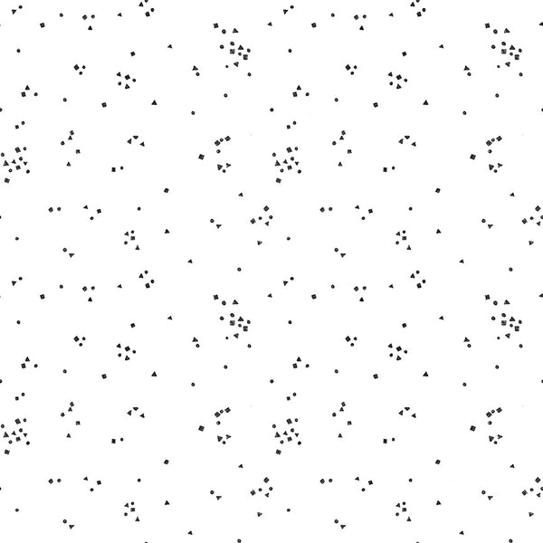 Scaredy Cat Shapes in White by Amanda Niederhauser C9415-WHITE