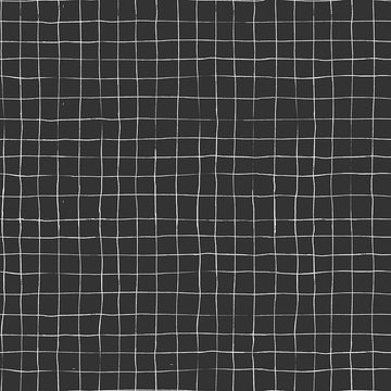 Scaredy Cat Grid in Charcoal by Amanda Niederhauser C9416-CHARCOAL