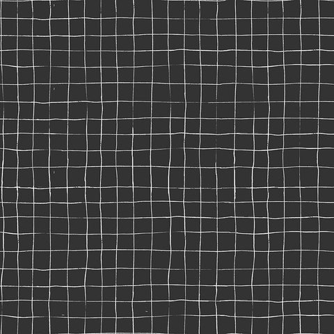 Scaredy Cat Grid in Charcoal by Amanda Niederhauser C9416-CHARCOAL