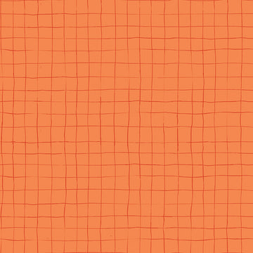 Scaredy Cat Grid in Orange by Amanda Niederhauser C9416-ORANGE