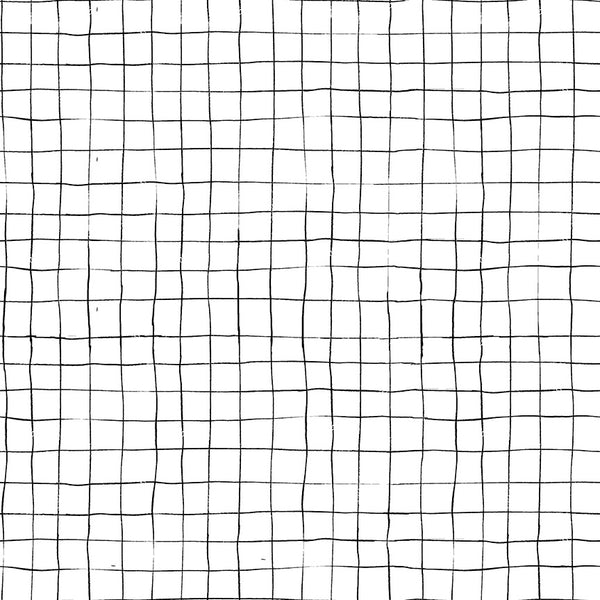 Scaredy Cat Grid in White by Amanda Niederhauser C9416-WHITE