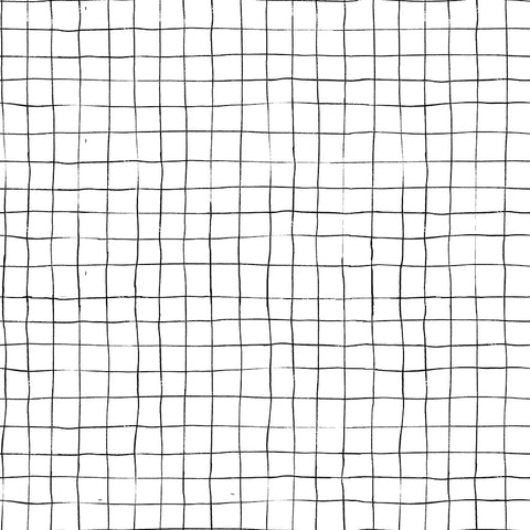 Scaredy Cat Grid in White by Amanda Niederhauser C9416-WHITE