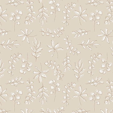 Soften The Volume Sunbleached Leaves in Taupe by AGF Studio CAP-SV-11606